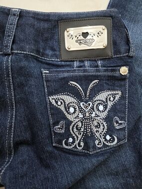 Replay Dark Blue Embellished Butterfly Women’s Jeans